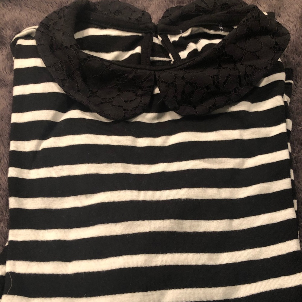 Gap Lace Peter Pan Collar Shirt Small